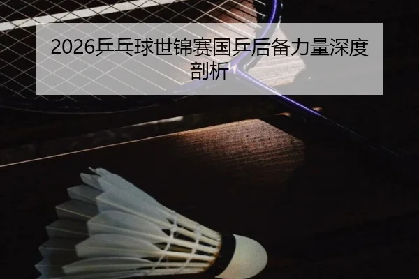 2026乒乓球世锦赛国乒后备力量深度剖析